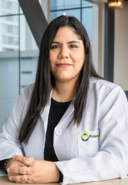 medical showing x-ray image to patient